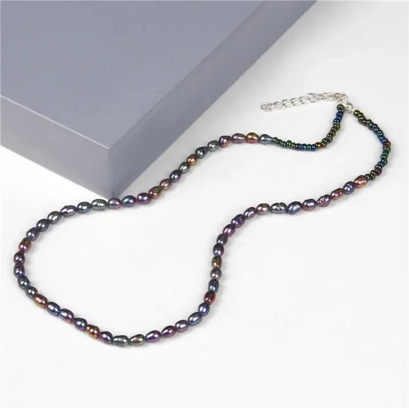 REAL 4-5mm Teeny Peacock Pearl Necklace - Picture 9 of 9